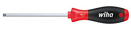 Wiha Schraubendreher SoftFinish® Klemmringfunktion MagicRing® für das Halten von Schrauben ohne Magnet Sechskant-Kugelkopf, schwenkbar für schwer zugängliche Bereiche, mit Sechskantklinge (26083) 6 x 125 mm