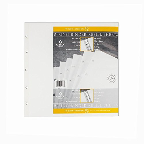 Canson 5 Ring Binder Refill Sheets 15 Pack by Canson