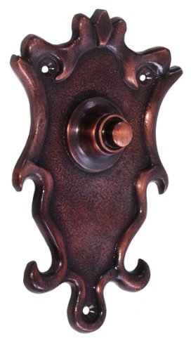 Black Country Metal Works 'Dubrowe Park' Ornate Bell Push - Various Finishes Available (Burnished Copper)
