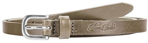 TOM TAILOR schmaler dünner voll Leder Gürtel mit Dornschließe TW1031L98-620, Länge:75 cm