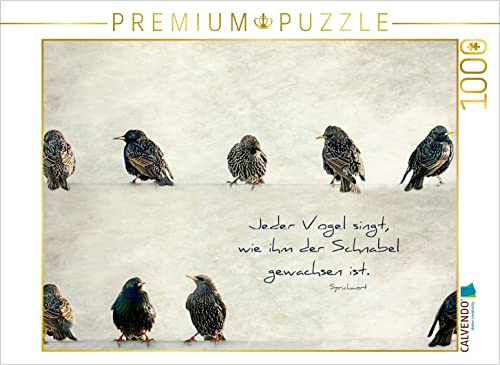 CALVENDO Puzzle Jeder Vogel singt, wie ihm der Schnabel gewachsen ist | 1000 Teile Lege-Größe 64 x 48 cm Foto-Puzzle für glückliche Stunden