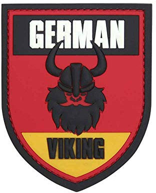 Emblem 3D Patch German Viking Farbe: Schwarz-Rot-Gold