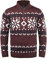 !Solid SDNorwin Herren Strickpullover Troyer Grobstrick Pullover mit Stehkragen Regular fit, Größe:M, Farbe:Wine Red Melange (8985)