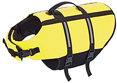 Nobby Hunde Schwimmhilfe, neon gelb, M, 35 cm, 1 Stück