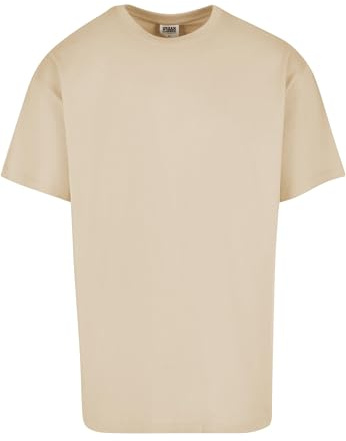Urban Classics Herren Organic Basic Tee – Regular Fit T Shirt aus Bio Baumwolle mit Rundhals im minimalistischen Streetwear Style für Alltag Freizeit und Casual Outfits,Sand,S