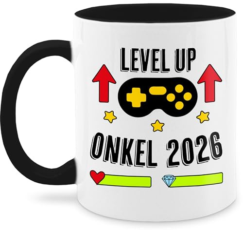 Tasse Tassen 325ml - Onkel - Level Up -Onkel 2026-325 ml - Schwarz - 2024 geschenke geschenk 2022 teetasse du wirst bester für den besten loading gaming beste to uncle weltbester freigeschaltet