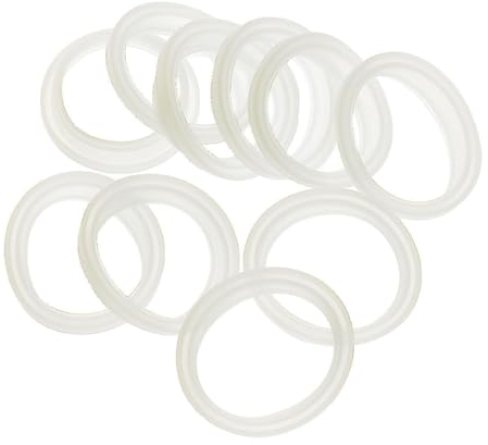 Freebily 10 Stück Silikon O-Ringe Dichtungen Vakuumflaschen Kaffeetasse Dichtungsring Pad Befestigungen Funktioniert mit 4,5/5,2 cm Flaschendeckel Weiß B 10Pcs Durchmesser 1.8 Zoll
