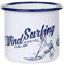 MUGSY Tazza smaltata, design windsurfing con scritta, 300 ml, per esterni, infrangibile e leggera