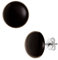 Onyx Schmuck (Ohrringe) Ohrstecker Onyx Halbkugel Größe ca. 10 mm / 925er Sterling-Silber Modellnummer 8028P