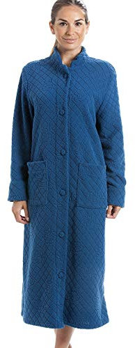 Camille Donna Morbido Pile Floreale A Figura Intera Bottone Su Cappotti 48-50 JADE