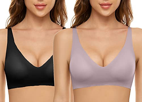 CheChury Reggiseno Senza Cuciture Senza Ferretto da Donna Zero Feel con Imbottitura Removibile Comfy Bralette Reggiseno Senza Ferretto Reggiseno Tezenis Comodo e Morbido di Base