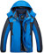 R RUNVEL Mens Mouatin Jackets Winter Coats for Men Waterproof Walking Hiking Ski Rain Warm Fleece Outdoor Skiing Snow Jackets Blue UK XL