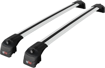 Apline Kompatibel mit Q7 (4M) 2016-2025 ACE-2 Relingträger Dachträger Auto Gepäckträger Grau Aluminium 2 Stangen