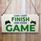 Second Ave Funny Gamer Gaming Can I Just Finish One More Game Wooden Hanging Gift Rectangle Sign Plaque