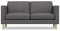 comfortly Ersatzbezug für 2-Sitzer-Sofa, handgefertigt, kompatibel mit Karlstad-Couch – nur Bezüge (Krone – Dunkelgrau)