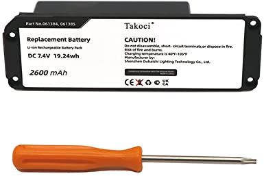 AUVTKALL Ersatzakku für Bose Soundlink Mini 1 SoundLink Mini one 413295 061384 061385 061386 061834 7.4V 2600mAh