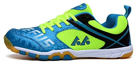 Adoff Unisex Tischtennisschuhe Jugend Erwachsener 36-45EU Sommer atmungsaktives Mesh (43,grün)