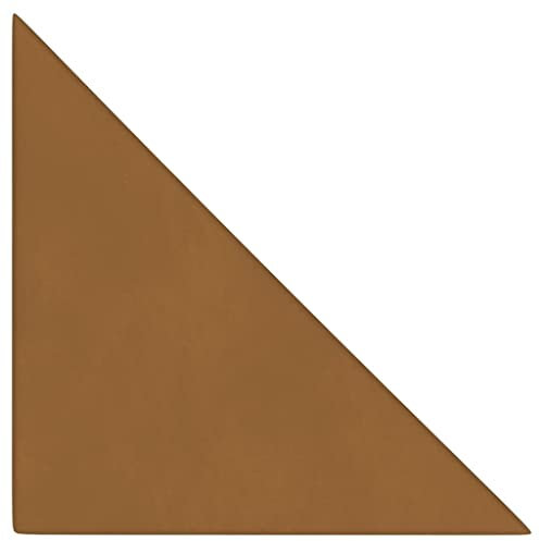 vidaXL 12x Wandpaneel Polsterpaneel Wandpolster Bettkopfteil Wandkissen Wandverkleidung Polsterwand Wandpaneele Braun 30x30 cm Samt 0,54m²
