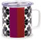 Kate Spade New York Stainless Steel Travel Mug with Handle and Lid, 16 Ounce Coffee Tumbler, Double Wall Insulated Cup (Black Spade Flower)