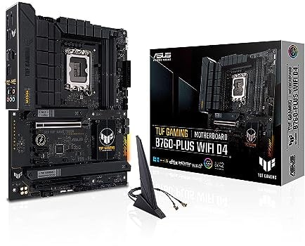 ASUS TUF Gaming B760-PLUS WiFi D4 Intel(13th and 12th Gen) LGA 1700 ATX Motherboard,PCIe 5.0,3xPCIe 4.0 M.2 Slots,DDR4,2.5Gb LAN,USB 3.2 Gen 2x2 Type-C,Front USB 3.2 Gen 2 Type-C®, Thunderbolt(USB4®)