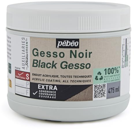 Pébéo Studio Green Gesso - Black - 475 ml