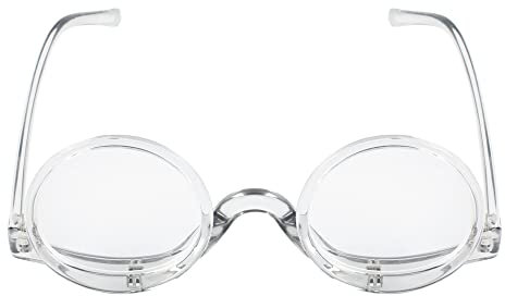 Millya Women Rotatable Make-Up Magnifying Glasses Flip Up Spectacle Lense Eyeglasses for Reading (Gray, +3)