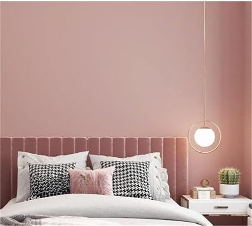 Skandinavische Schmutzig Rosa Monochrome Tapete Für Schlafzimmer Wohnzimmer TV Hintergrund Tapete, Vliestapete