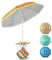 RELAX4LIFE Ombrellone da Spiaggia 2M con Vassoio, Ombrellone da Mare Inclinabile a 8 Stecche con Air Vent, Protezione Solare e Impermeabile, Borsa di Trasporto Inclusi(Colorato)
