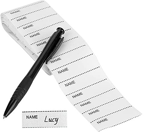 Name Labels for Clothes, 200 Pcs Iron on Name Label Tags Personalized Washable Sew in Stickers for School Uniform