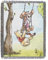Northwest Winnie Puuh gewebte Wandteppich-Überwurfdecke, 121,9 x 152,4 cm, Pooh Having Fun