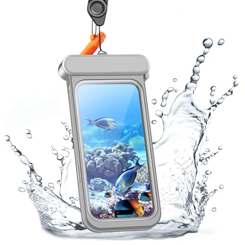 ESR Waterproof Phone Pouch for iPhone 15 Pro Max /14 Pro Max, Underwater Touch Sensitivity, IPX8 Floating Waterproof Cellphone Case with Lanyard, Dry Bag for Snorkeling, Titanium