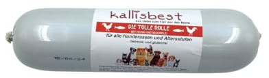 kallisbest Tolle Rolle Huhn und Makrele| 94% purem Fleischanteil| Geschmacksrichtung Huhn und Makrele| 400g| Gluten- und Getreidefrei| Für Katzen und Hunde ab der 4. Lebenswoche