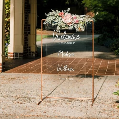 Pegatinas Personalizadas De Letreros De Bienvenida, Letrero De Bienvenida De Boda, Letrero De Bienvenida De Boda Rústica, Señalización De Recepción Dorada Boho, Regalo For Pareja, Novia(J style)
