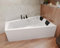 BADLAND Badewanne Original Weiß Acryl Wanne Eckbadewanne INTIMA 170x125 Rechts KOMPLETTSET SET + Kopfstützen + Füßen und Exklusive Chrom Automatik Ablaufgarnitur Made in EU 4in1