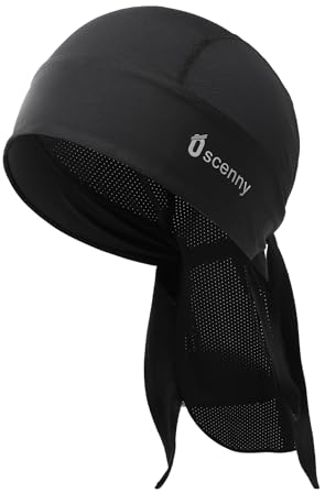Oscenny Fahrradmütze Unter Helm,Amerikaner Coolmax Leichtes Perforiertes Material Luftdurchlässig Feuchtigkeitsableitende Verstellbare Bandana Kopftuch Schnelltrocknend Sommermütze Windschutz