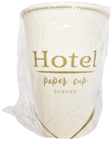 Mecup Gobelets en papier emballées individuellement, 200 pièces, tasse à café 200 ml, jetables, pour hôtel ou b & B, pour boissons chaudes et froides, hygiéniques, biodégradables