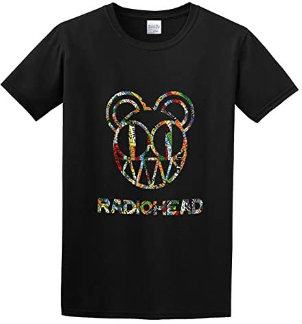 Radio Band Head Logo Unisex 100% Cotton Short-Sleeve T-Shirts Black L