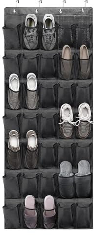 EACHPT Porte Chaussures Mural,Rangement Chaussures Suspendu avec 35 Grandes Poches,Rangement porte à Suspendre Étagère Chaussure Pliables avec 4 Crochets pour Salle de Bain Chambre Cuisine