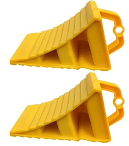 Misaakoeq Unterlegkeile,2 StüCke Unterlegkeile Wohnmobil,Anti-Rutsch-Design AnhäNger Keile,Tragbar Keile AnhäNger,AnhäNger Keile Geeignet FüR Autos, Wohnmobile, Lkws,200x120x110mm
