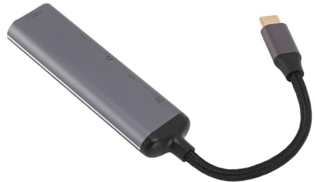 USB C Hub, 5 in 1 USB C Hub Multiport Adapter mit 3,5 Mm Kopfhöreranschluss USB3.1 USB2.0 Typ A PD Ladeanschluss für Android für Phone Tablet