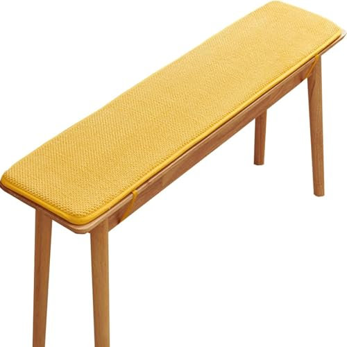 Sitzauflage Für Bank Outdoor Innen, Bankauflage Bankkissen Stuhlkissen, Waschbar Abnehmbarem Sitzpolster Gartenstuhl, Sitzauflage Bank Für Garten Terrasse Schaukel Bürostuhl,Gelb,40*150cm