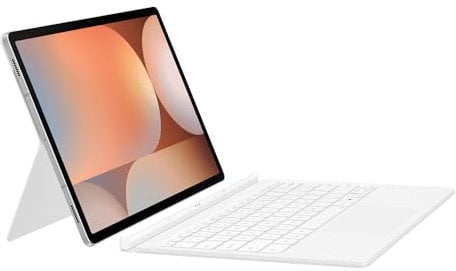 Samsung Book Cover Keyboard Custodia per tablet con tastiera per Galaxy Tab S9+ | S9 FE+ | Tab S10+, Bianco