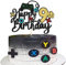 1 Stück Happy 9th Birthday Tortendeko Glitzer Videospiel Kuchen Deko Spiel auf Controller Prost auf 9 Jahre Cake Topper für Gaming Thema Jungen Mädchen 9th Geburtstag Party Kuchen Dekorationen