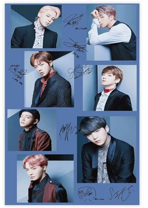 WEHGE Kpop Poster BTS Poster (29) Leinwand Poster Schlafzimmer Dekor Landschaft Büro Zimmer Dekor Geschenk 20 x 30 cm