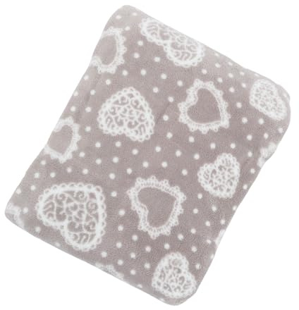CB Home & Style Microfaser Kuscheldecke Herzen 150 x 200 cm (Taupe)