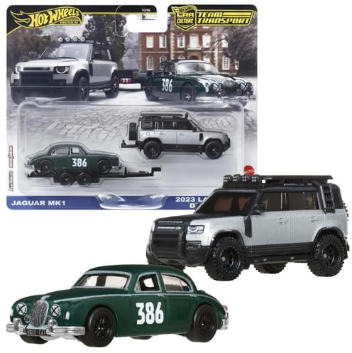 Hot Wheels - Premium Car Culture Team Transport - Jaguar MK1 (2023 Land Rover Defender 110) /Toys