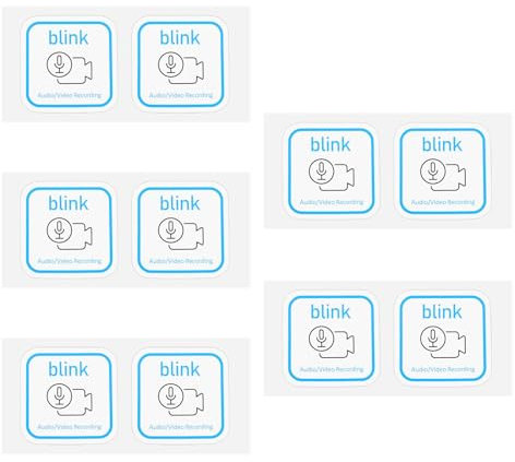 Create idea Blink Audio-/Videoaufzeichnungs-Aufkleber, 80 mm x 80 mm, geschützter Alarm Tür und Fenster, Glasaufkleber, PVC, selbstklebend, Warnaufkleber, 10 Stück