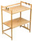 homewell Scaffale portaoggetti in legno di bambù, 2 livelli, 55 x 35 x 67 cm, 3 kg e 55 x 35 x 42 cm, 1,9 kg (55 x 35 x 67 cm)