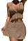 HUANGENG Strickset für Damen, Tanktop und Rock, Badeanzug, Strandkleidung