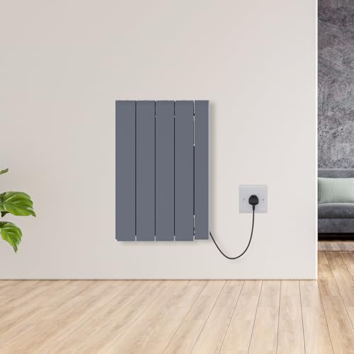 Warmehaus Smart WIFI 1000W Ceramic Radiator Portable Electric Heater | Wall Mounted Electric Radiator, Programmable Electric Heater, Slimline Radiator with Timer Thermostat, Wifi Electric Radiator